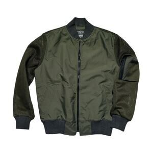 Reconstructed netted patchwork bomber